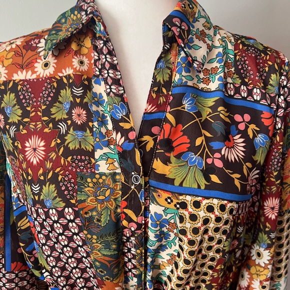 Emma & Michele Multicolor Floral Maxi Dress with pleated skirt vintage inspired - Picture 2 of 14